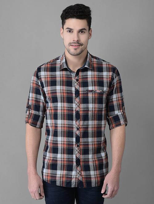 checkered cotton casual shirt - 19298161 - Standard Image - 0