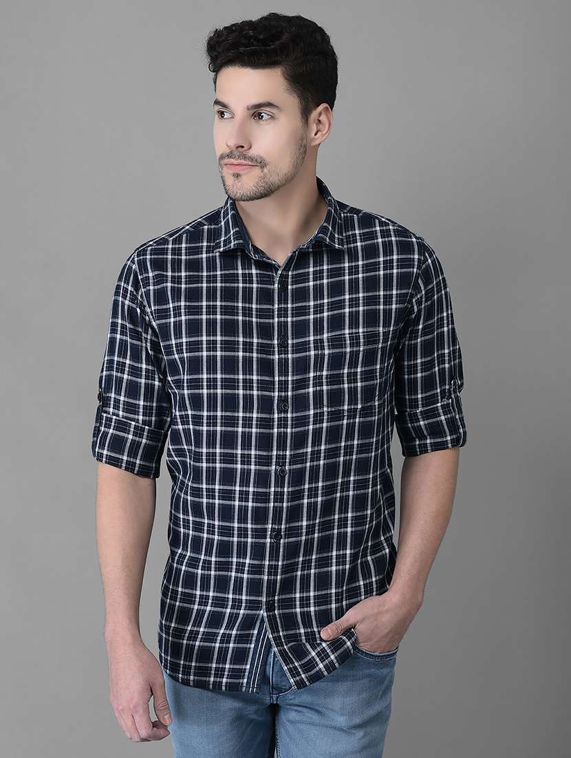 mens checks casual shirt - 19298163 - Zoom Image - 0