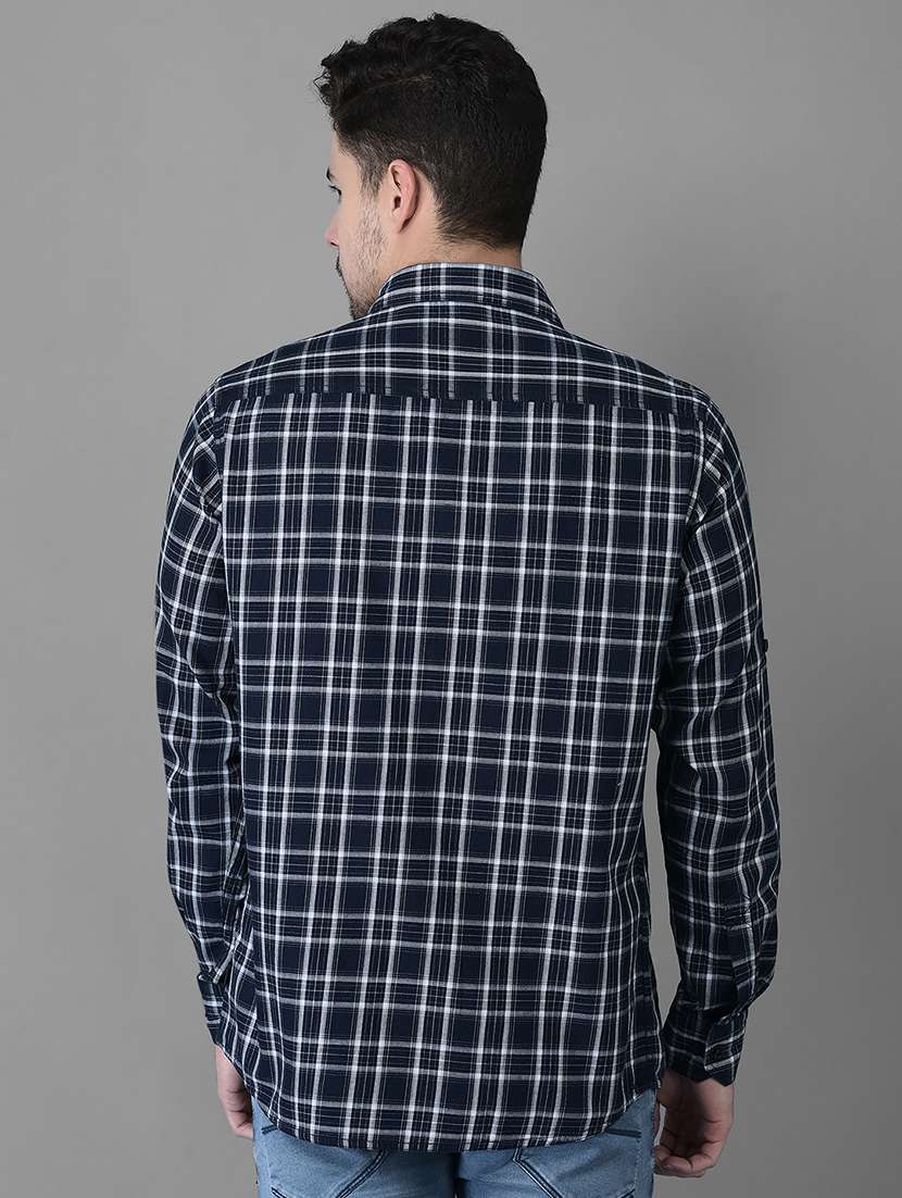 mens checks casual shirt - 19298163 - Standard Image - 3