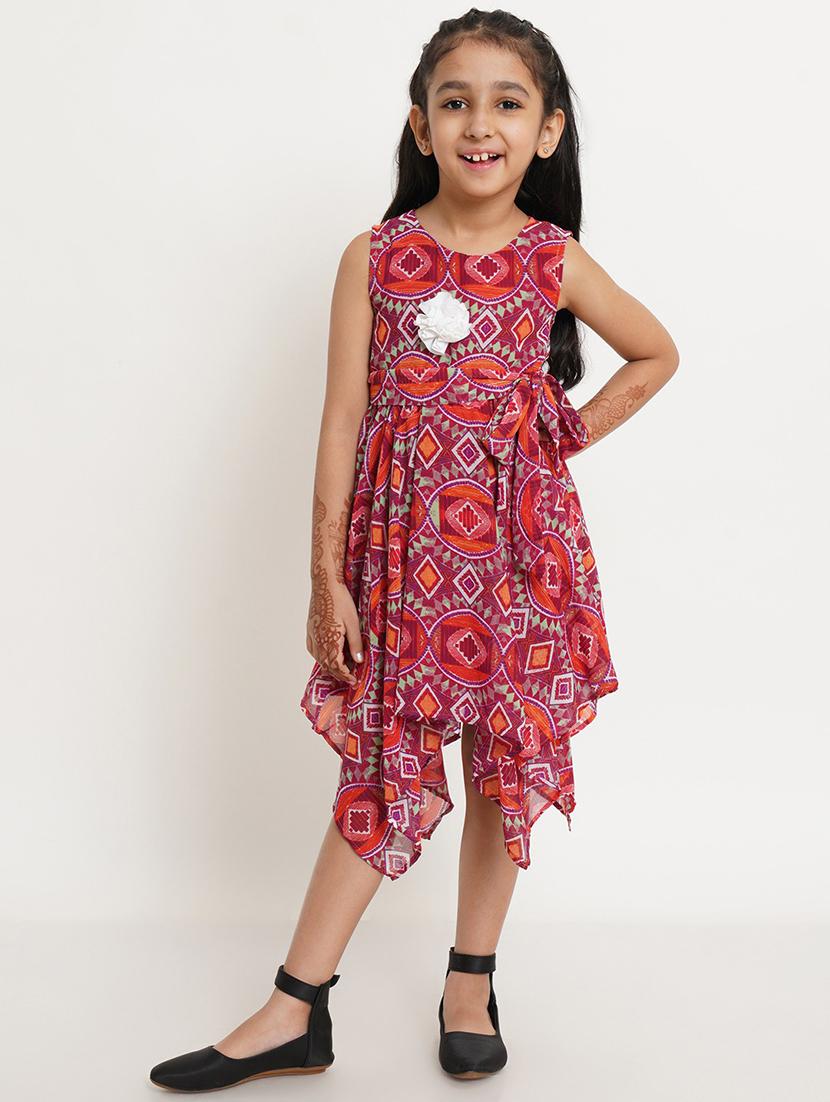 girls round neck sleeveless frock - 19298237 -  Zoom Image - 0