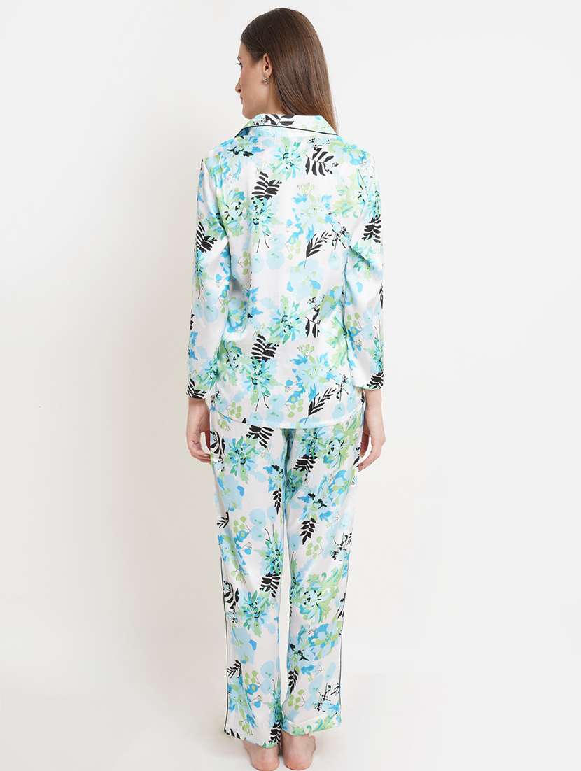 women printed night suit set - 19298263 - Standard Image - 3