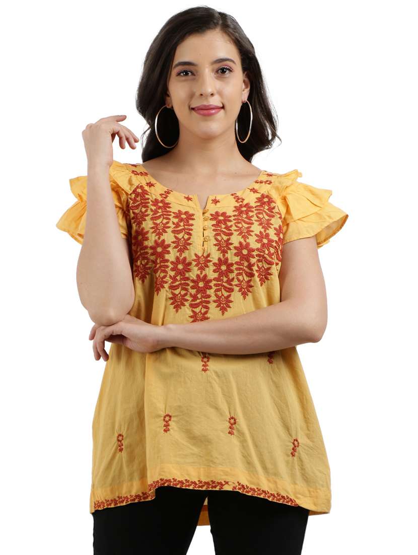 women's straight round neck top