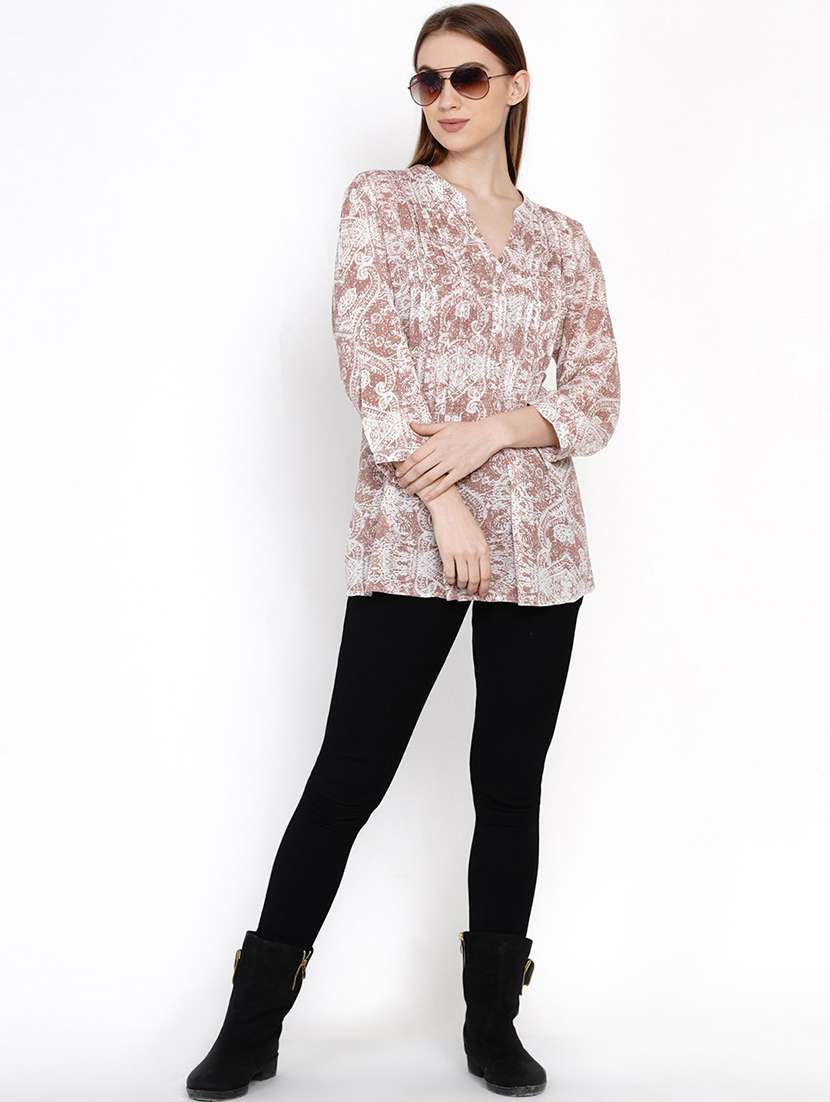 women's straight notch neck top - 19298405 -  Standard Image - 3