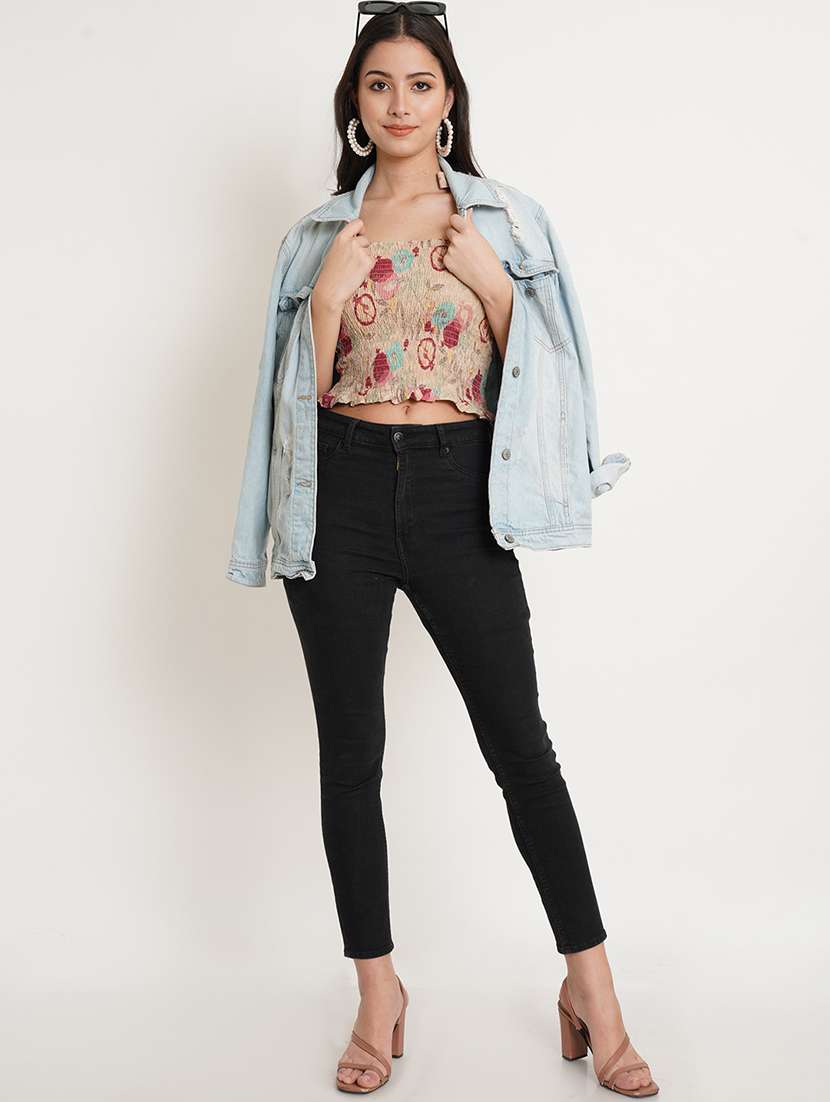 women's crop square neck top - 19298407 -  Standard Image - 3