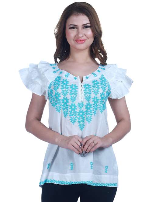 women's straight round neck top - 19298417 -  Standard Image - 0