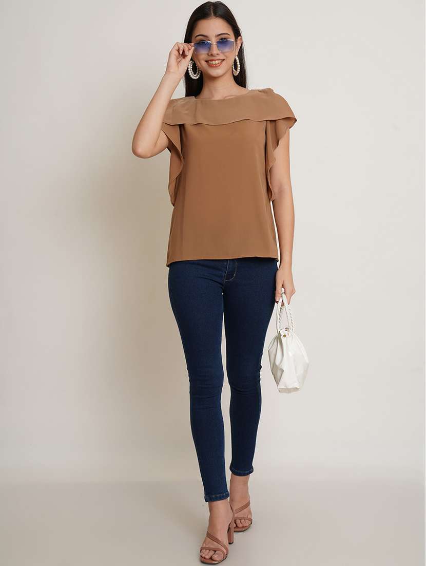 women's layered boat neck top - 19298451 - Standard Image - 3