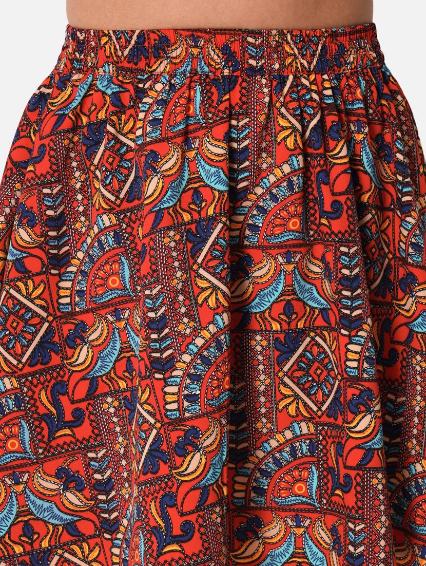 multi color printed skirt - 19298633 - Standard Image - 5