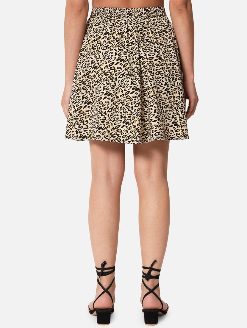 women animal print flared skirt - 19298641 - Standard Image - 3