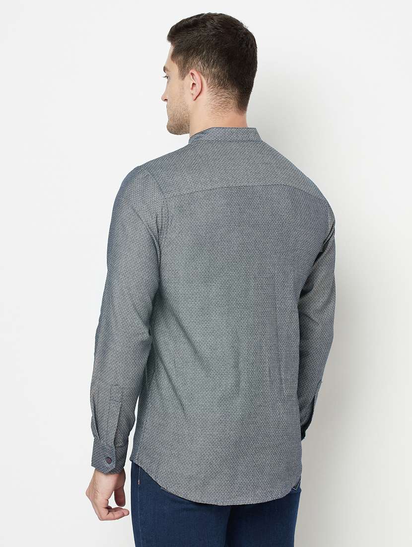 grey cotton short kurta - 19300359 - Standard Image - 3