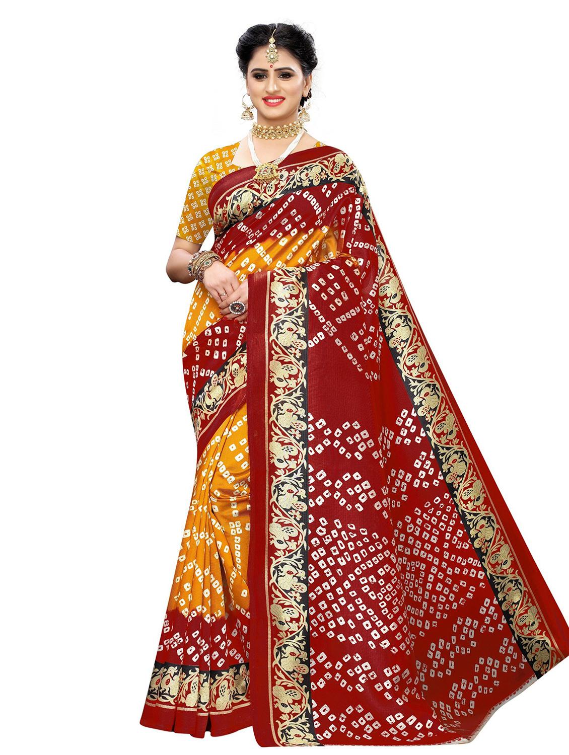 multi colored printed saree with blouse - 19300716 -  Zoom Image - 0