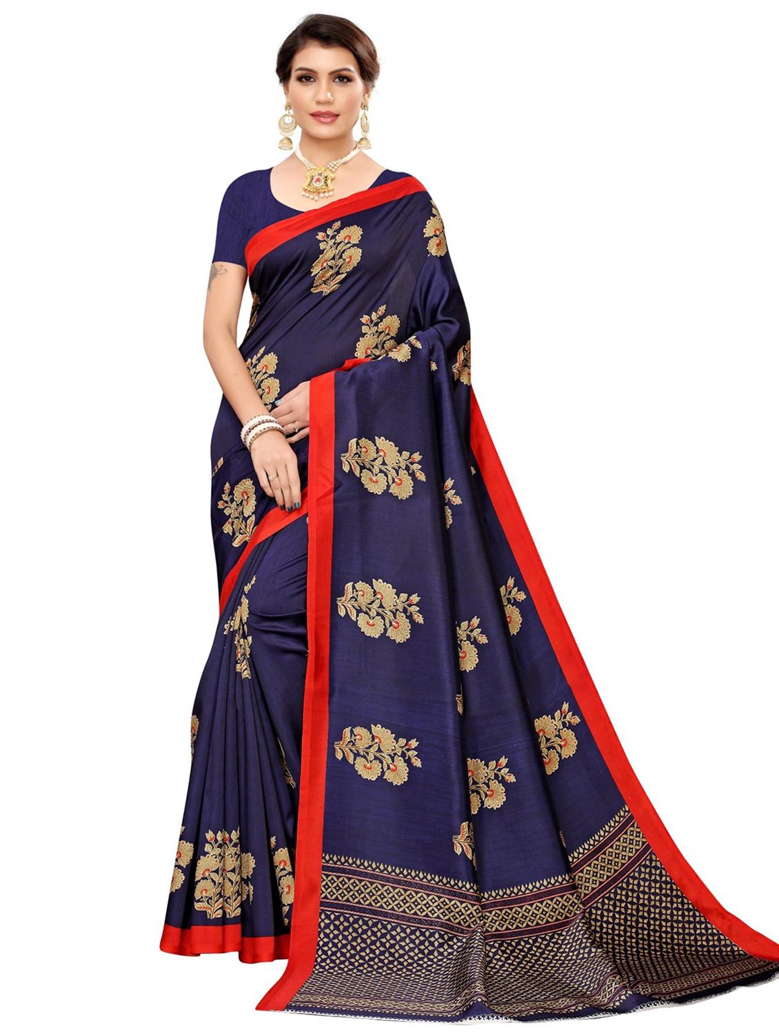 blue printed saree - 19300762 -  Zoom Image - 0