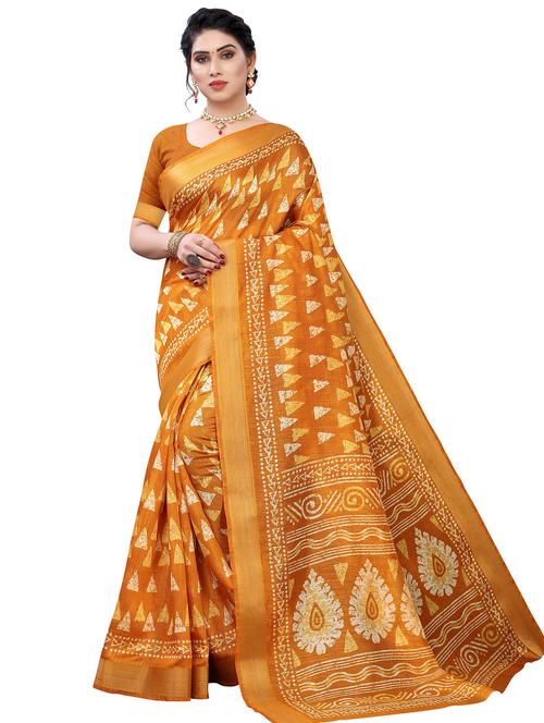 contrast border printed saree - 19301714 -  Standard Image - 0