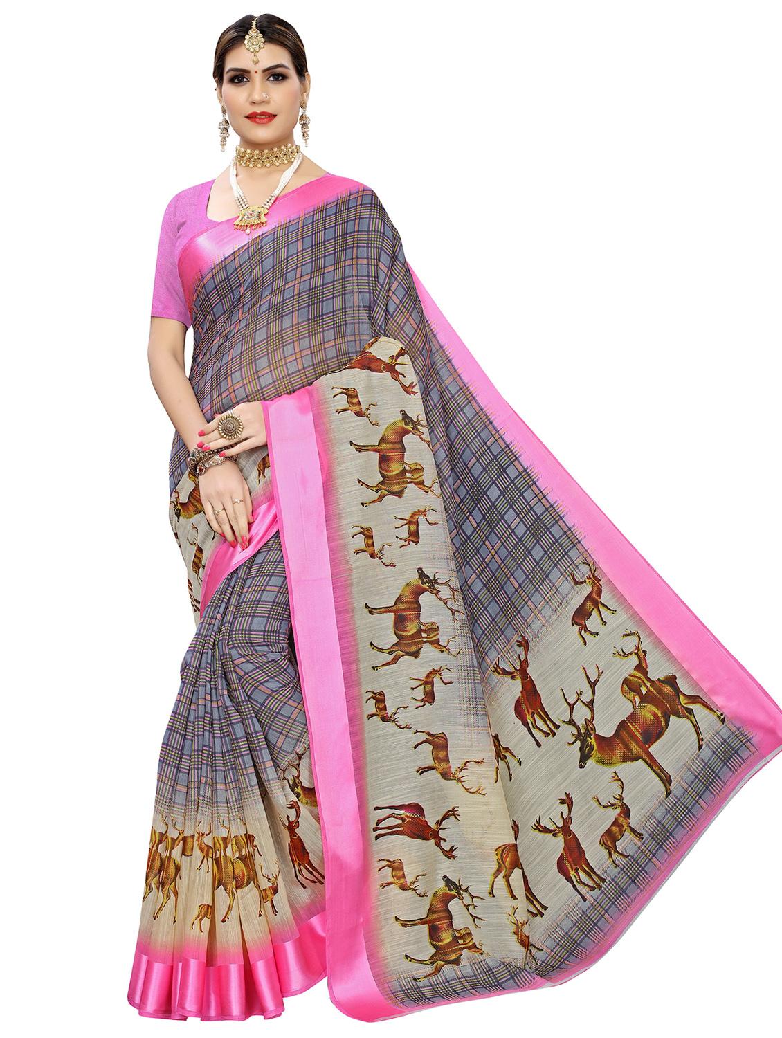printed saree - 19301721 -  Zoom Image - 0