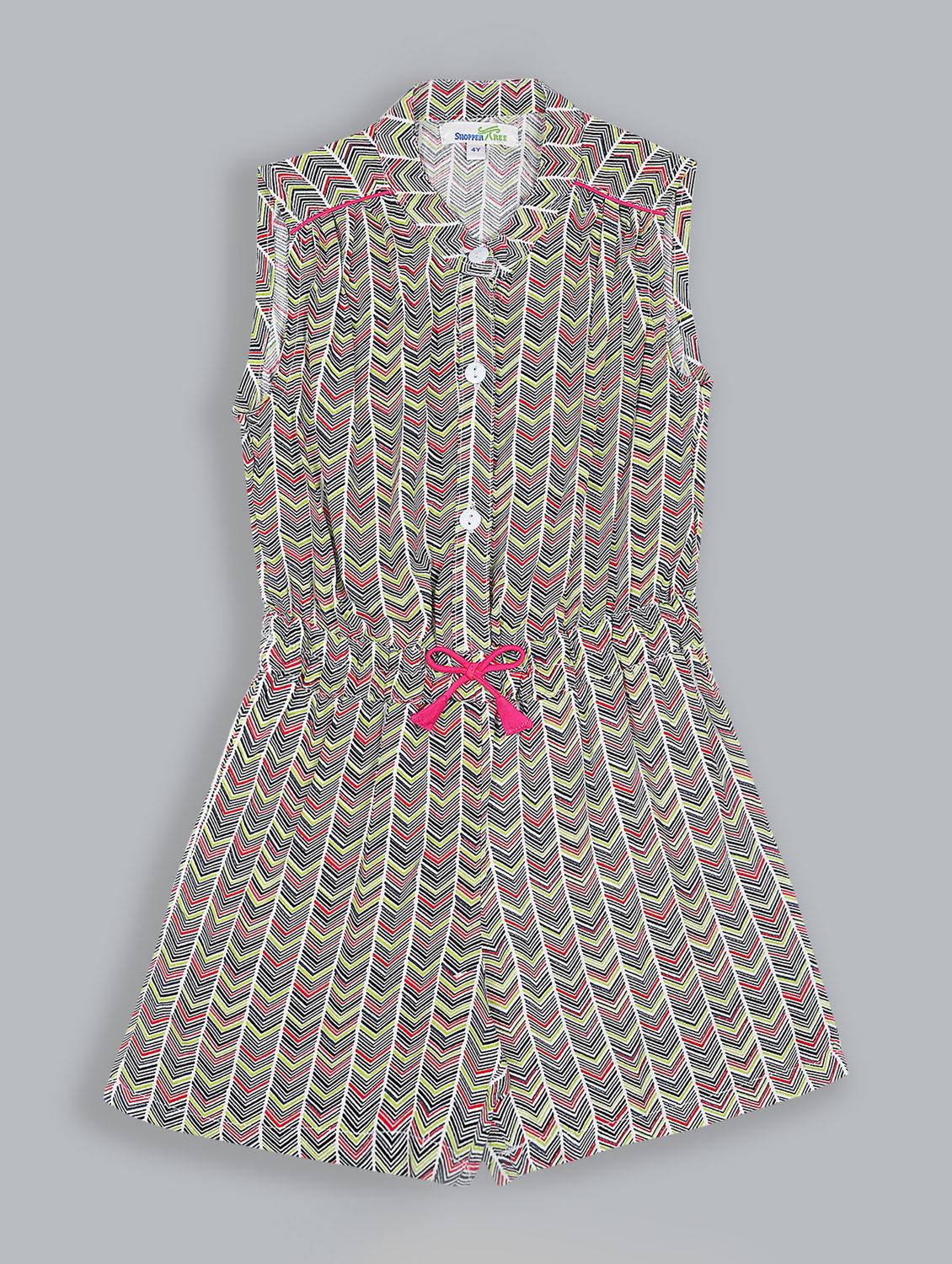 girls printed full length jumpsuit - 19302392 - Zoom Image - 0