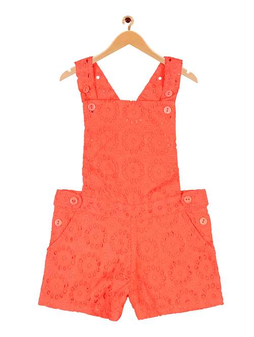 girls self designed dungaree - 19302398 - Standard Image - 0