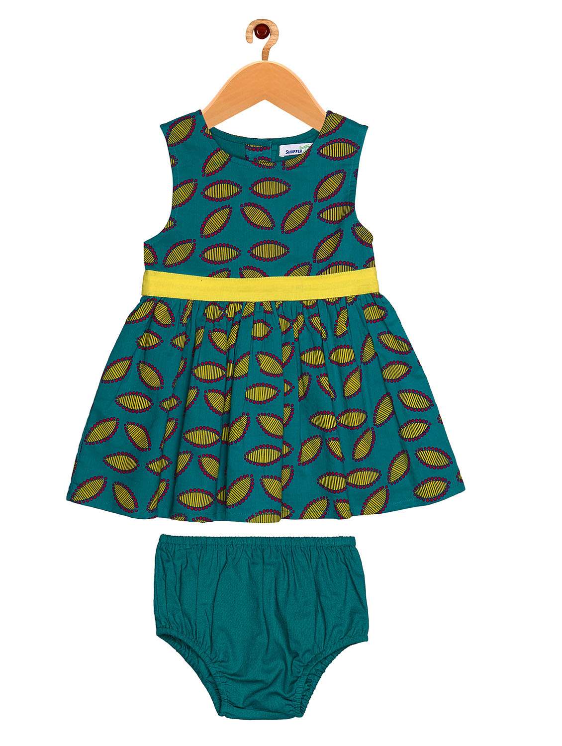 girls round neck sleeveless frock