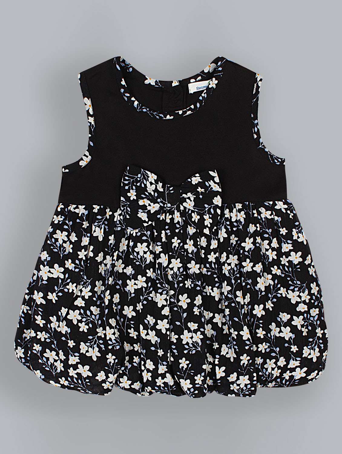 girls round neck sleeveless frock