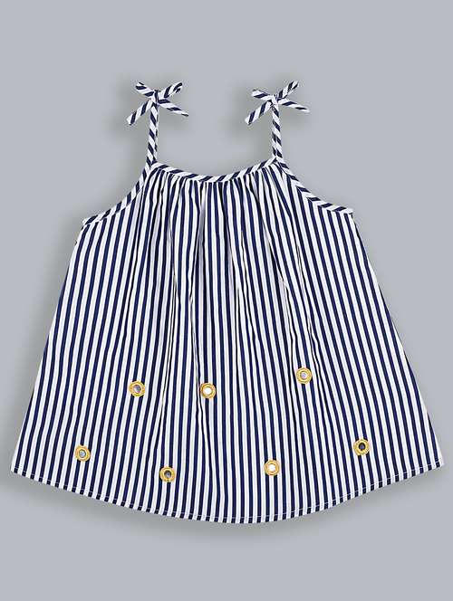 girls shoulder strap sleeveless frock - 19302467 -  Standard Image - 0