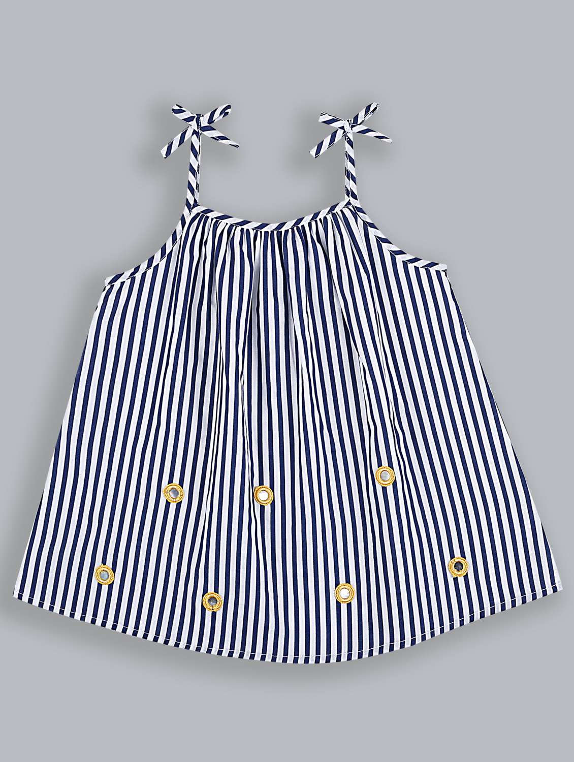 girls shoulder strap sleeveless frock