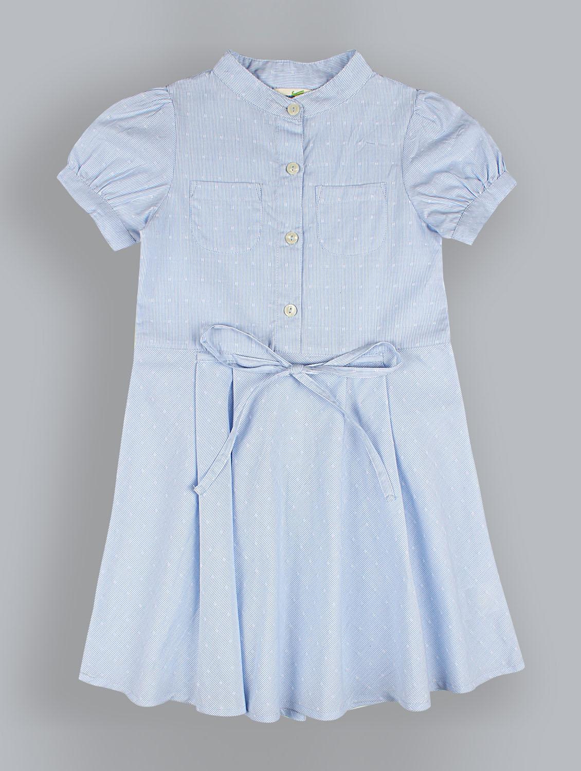 girls mandarin collar puff sleeve frock - 19302487 - Zoom Image - 0