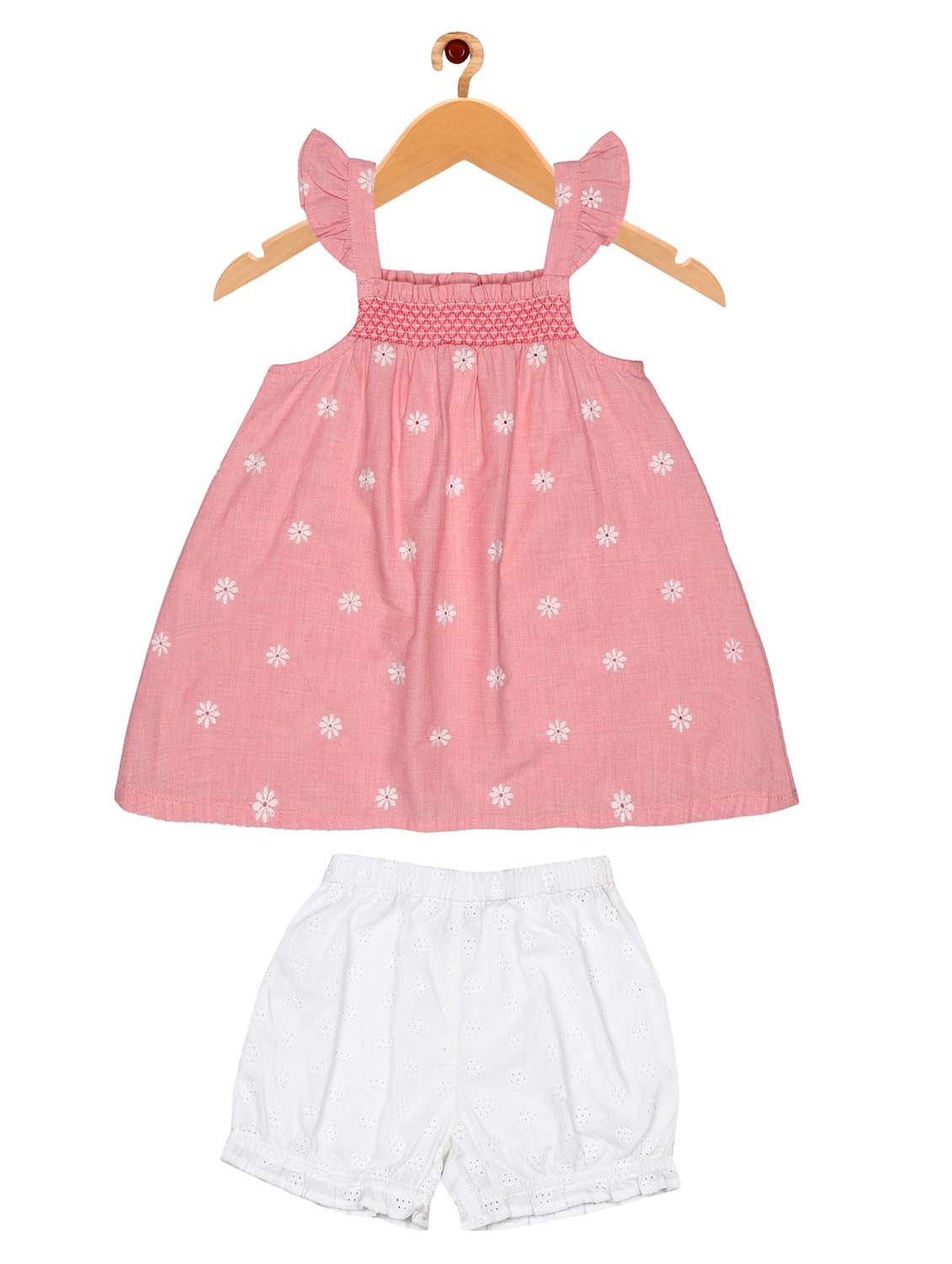 girls printed square neck twin set - 19302516 -  Zoom Image - 0