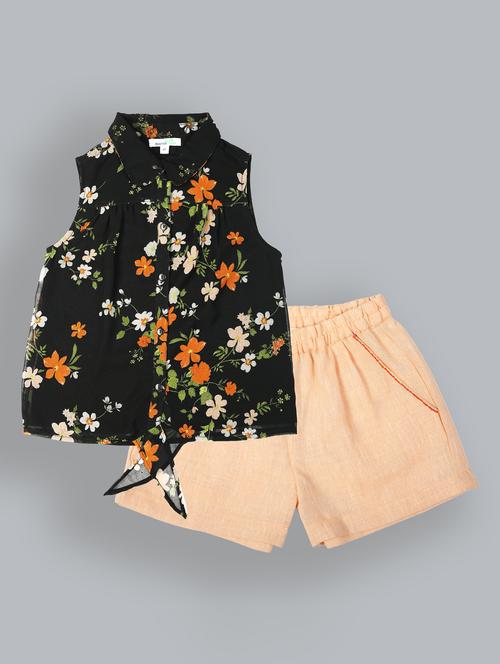 girls printed collared twin set - 19302535 -  Standard Image - 0