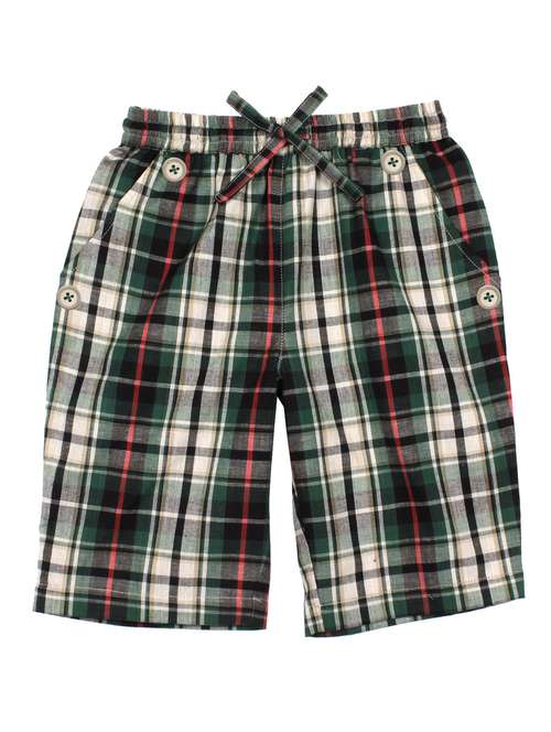 boys checked causal shorts - 19302556 - Standard Image - 0