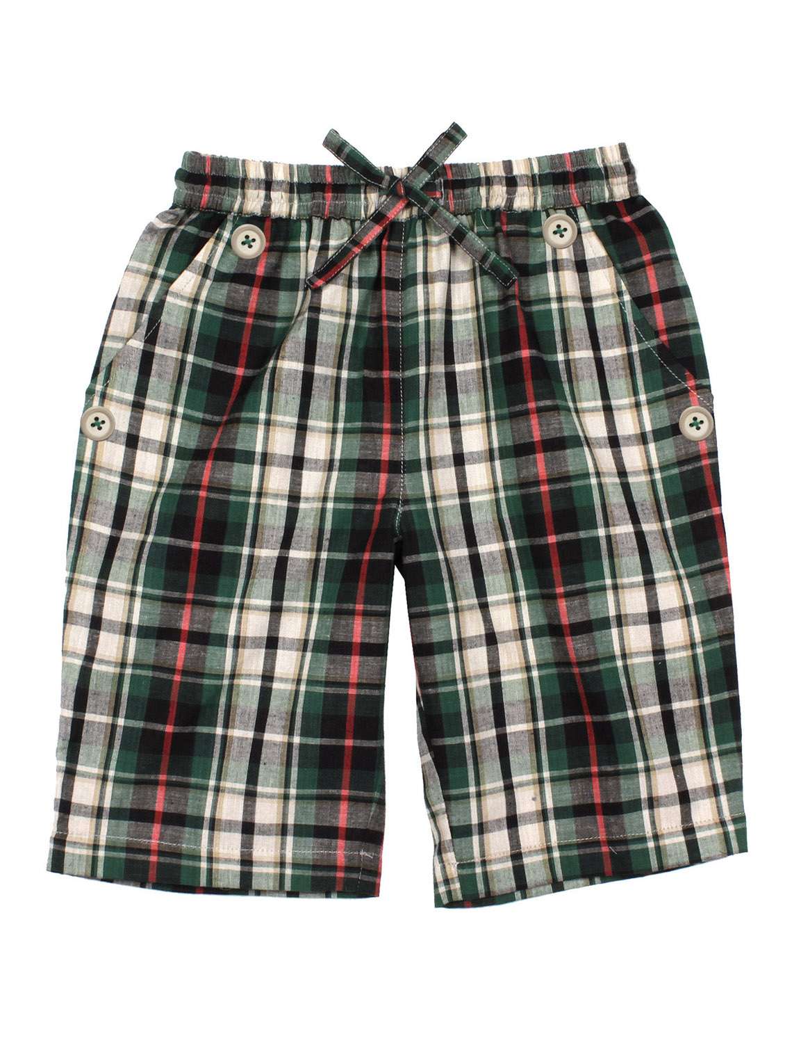 boys checked causal shorts 