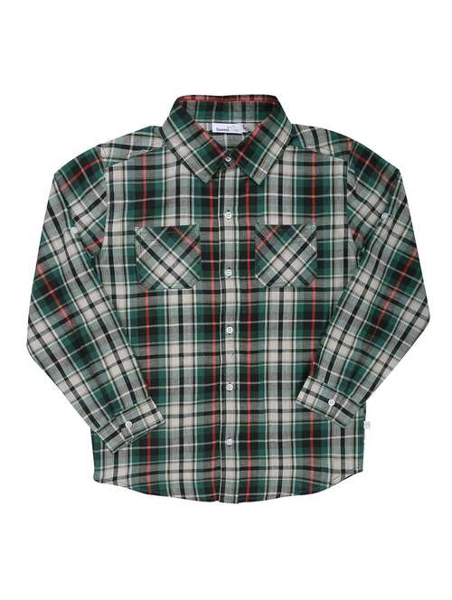 boys causal checked shirt - 19302557 - Standard Image - 0