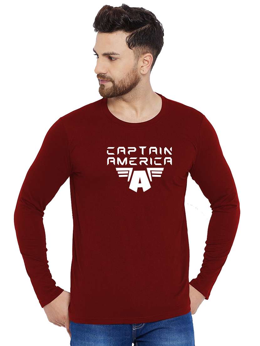printed cotton full sleeves t-shirt