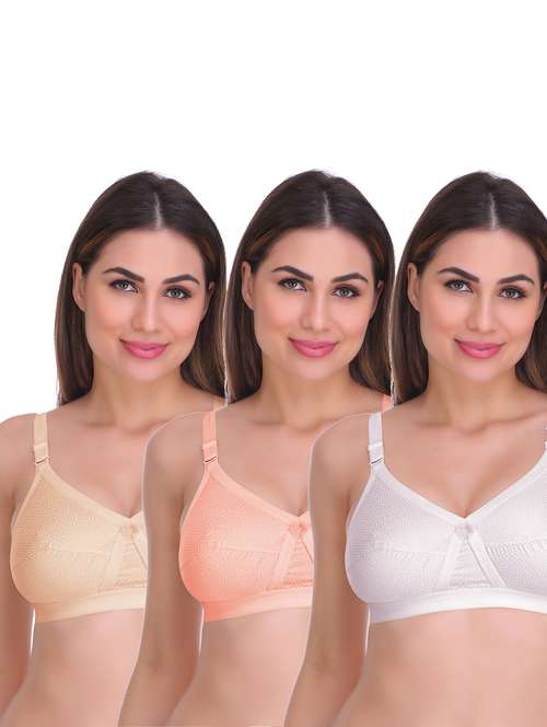 pack of 3 cotton minimizer bra - 19303387 -  Standard Image - 0