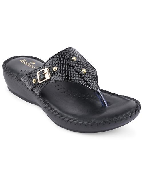 black solid sandal - 19303771 -  Standard Image - 0