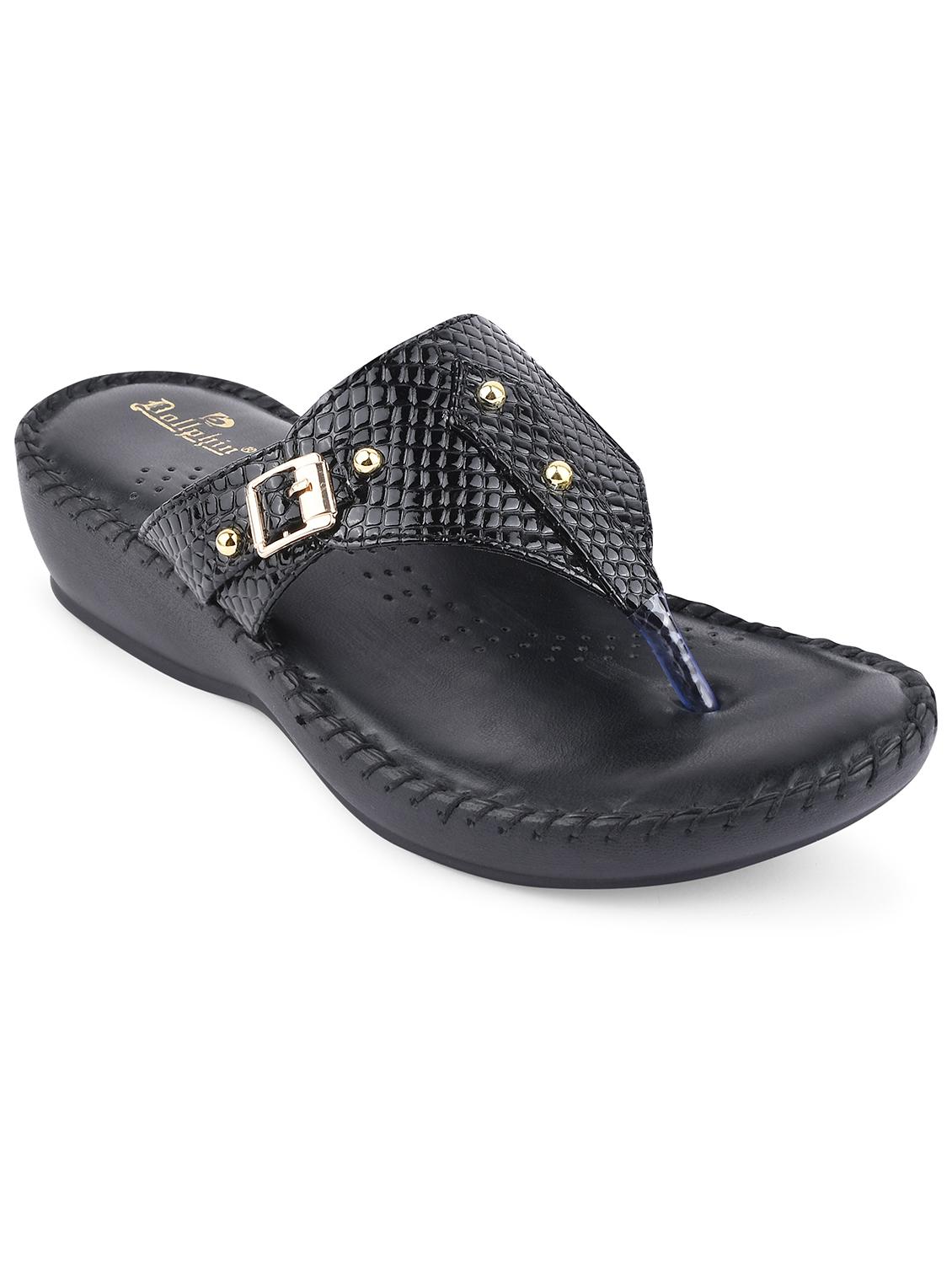 black solid sandal - 19303771 -  Zoom Image - 0