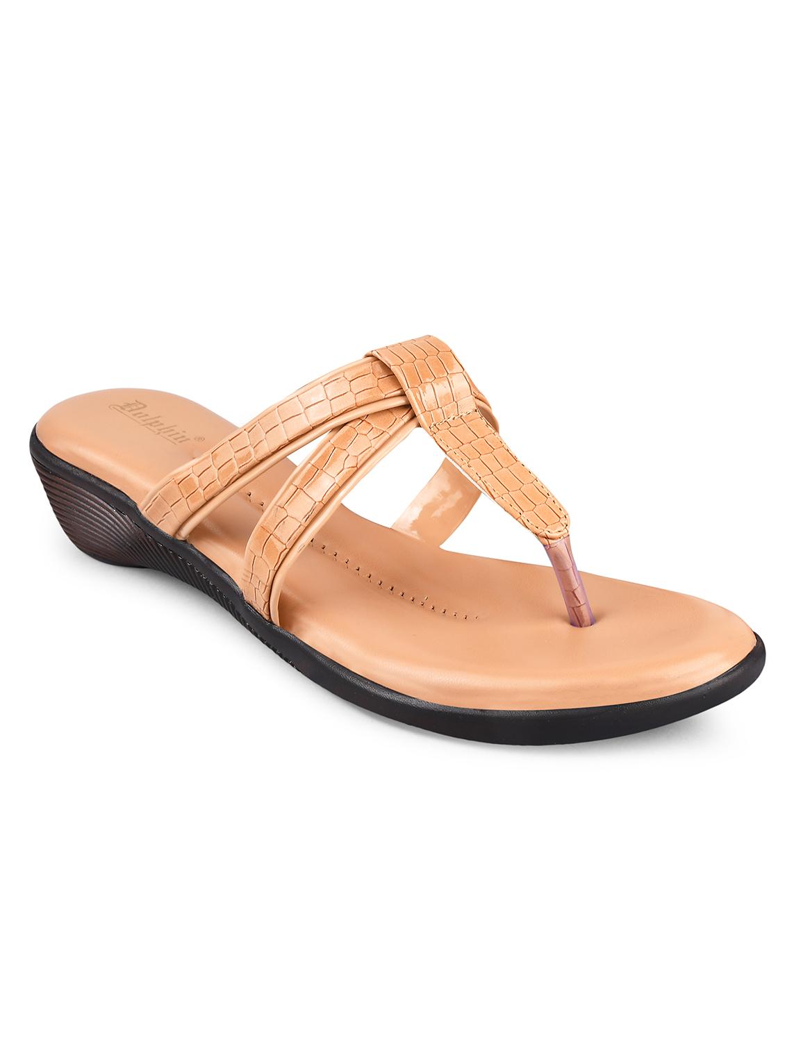 beige pu slip on sandals - 19303794 - Zoom Image - 0