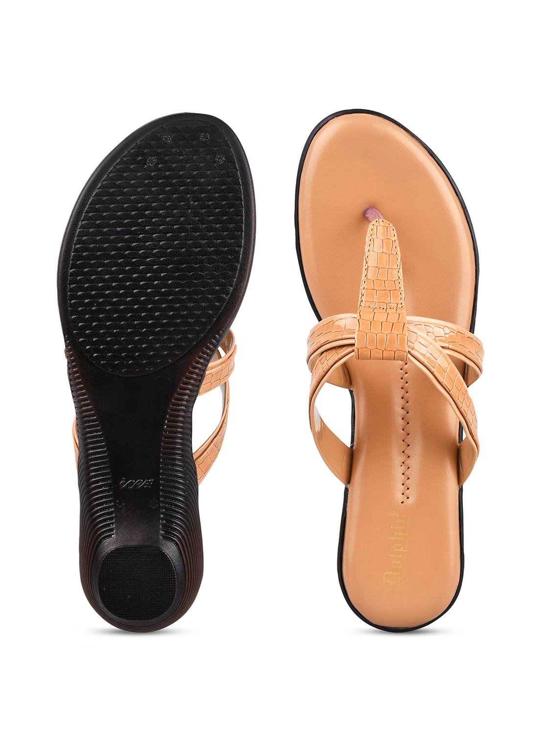 beige pu slip on sandals - 19303794 - Standard Image - 5