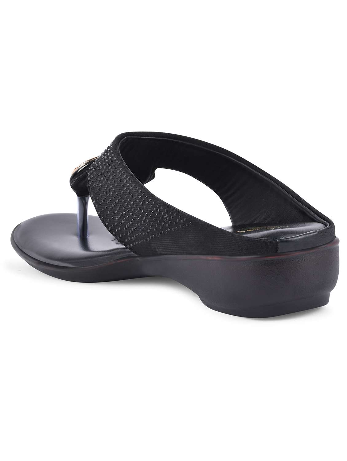 black solid sandal - 19303812 -  Standard Image - 3