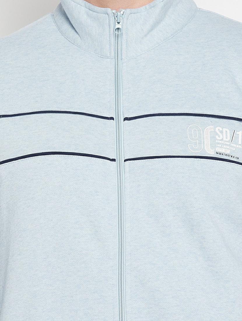 light blue solid full length track suit - 19303827 - Standard Image - 3
