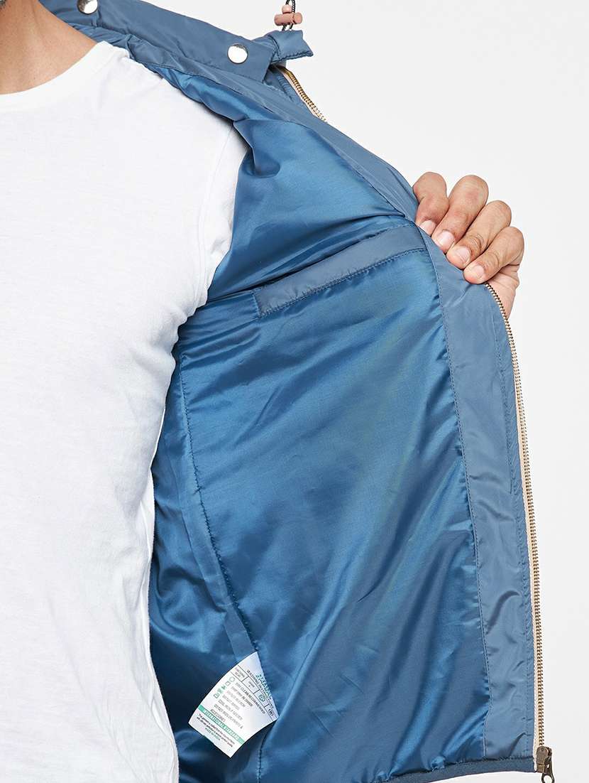 blue solid bomber jacket - 19303849 -  Standard Image - 5
