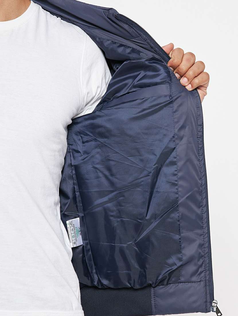 blue solid bomber jacket - 19303868 -  Standard Image - 5