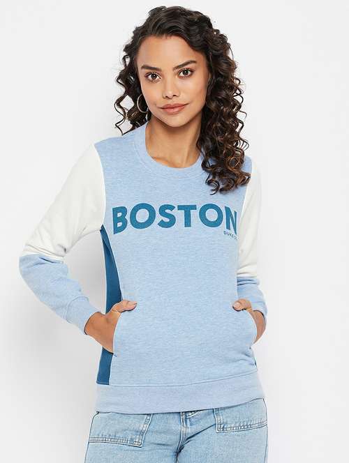 round neck printed regular sweatshirt - 19303953 - Standard Image - 0