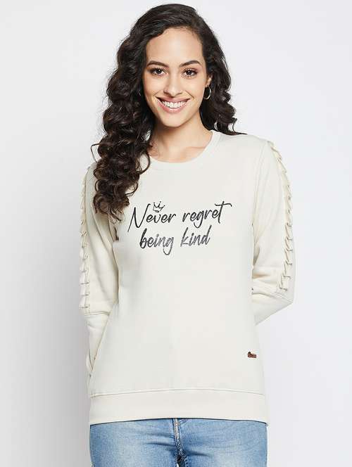 round neck printed regular sweatshirt - 19304470 -  Standard Image - 0