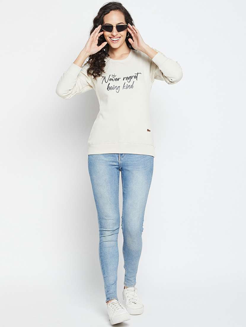 round neck printed regular sweatshirt - 19304470 -  Standard Image - 3