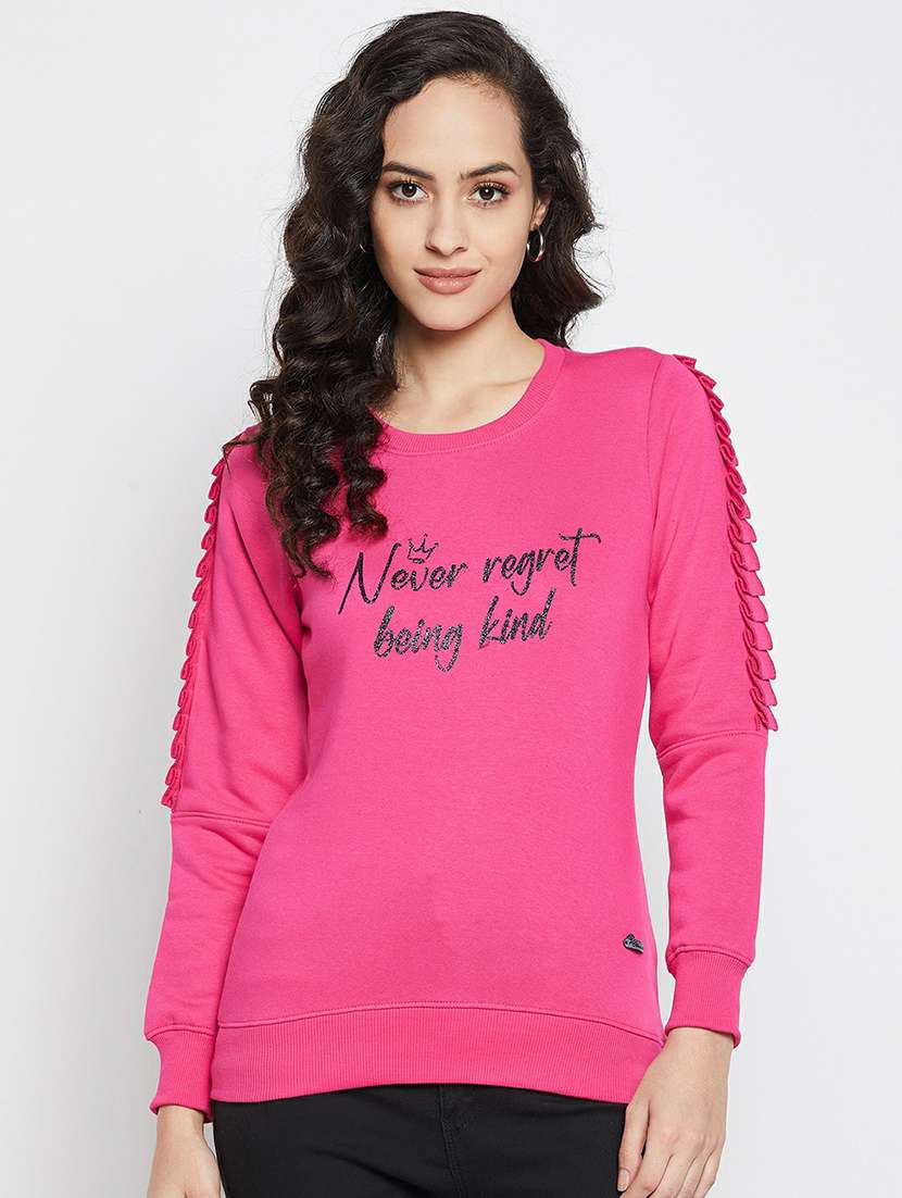 round neck printed regular sweatshirt - 19304471 -  Zoom Image - 0