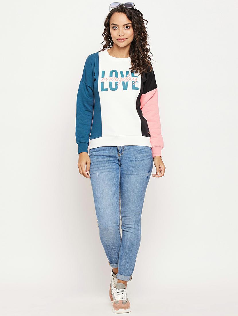 round neck solid regular sweatshirt - 19304478 - Standard Image - 3