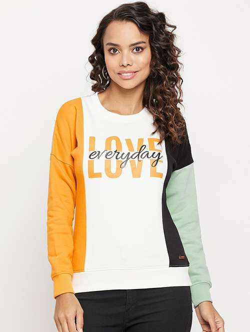 round neck solid regular sweatshirt - 19304479 -  Standard Image - 0