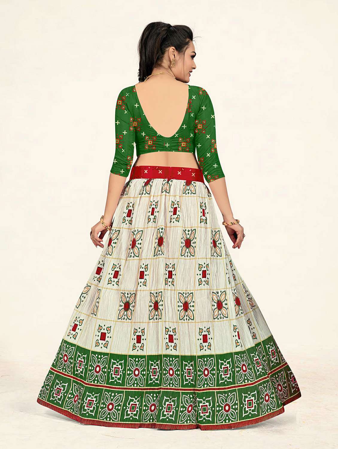 multi colored printed a-line lehenga - 19304685 -  Standard Image - 3