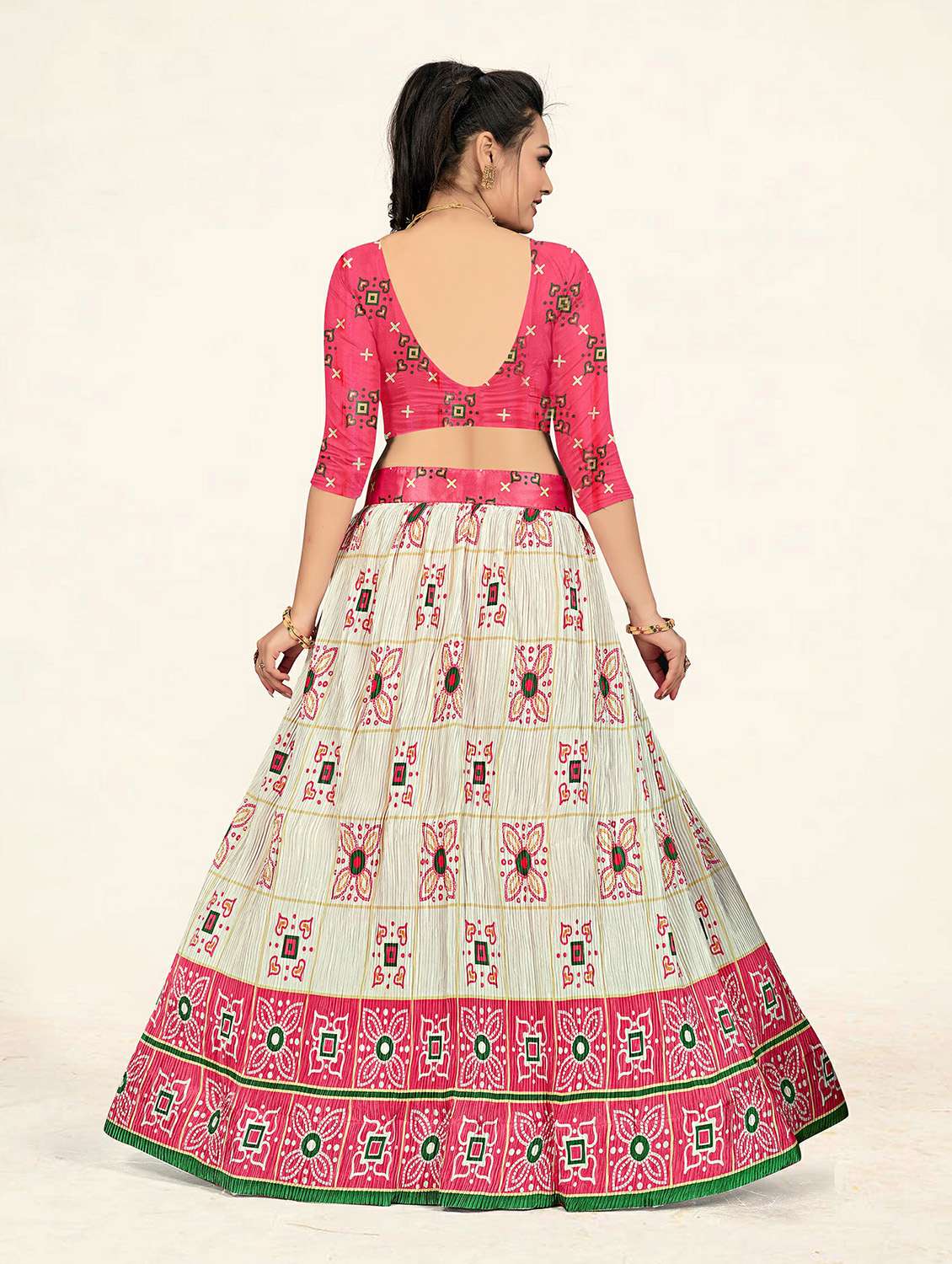 multi colored printed a-line lehenga - 19304686 -  Standard Image - 3