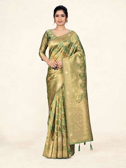 self design woven saree - 19304703 - Standard Image - 0