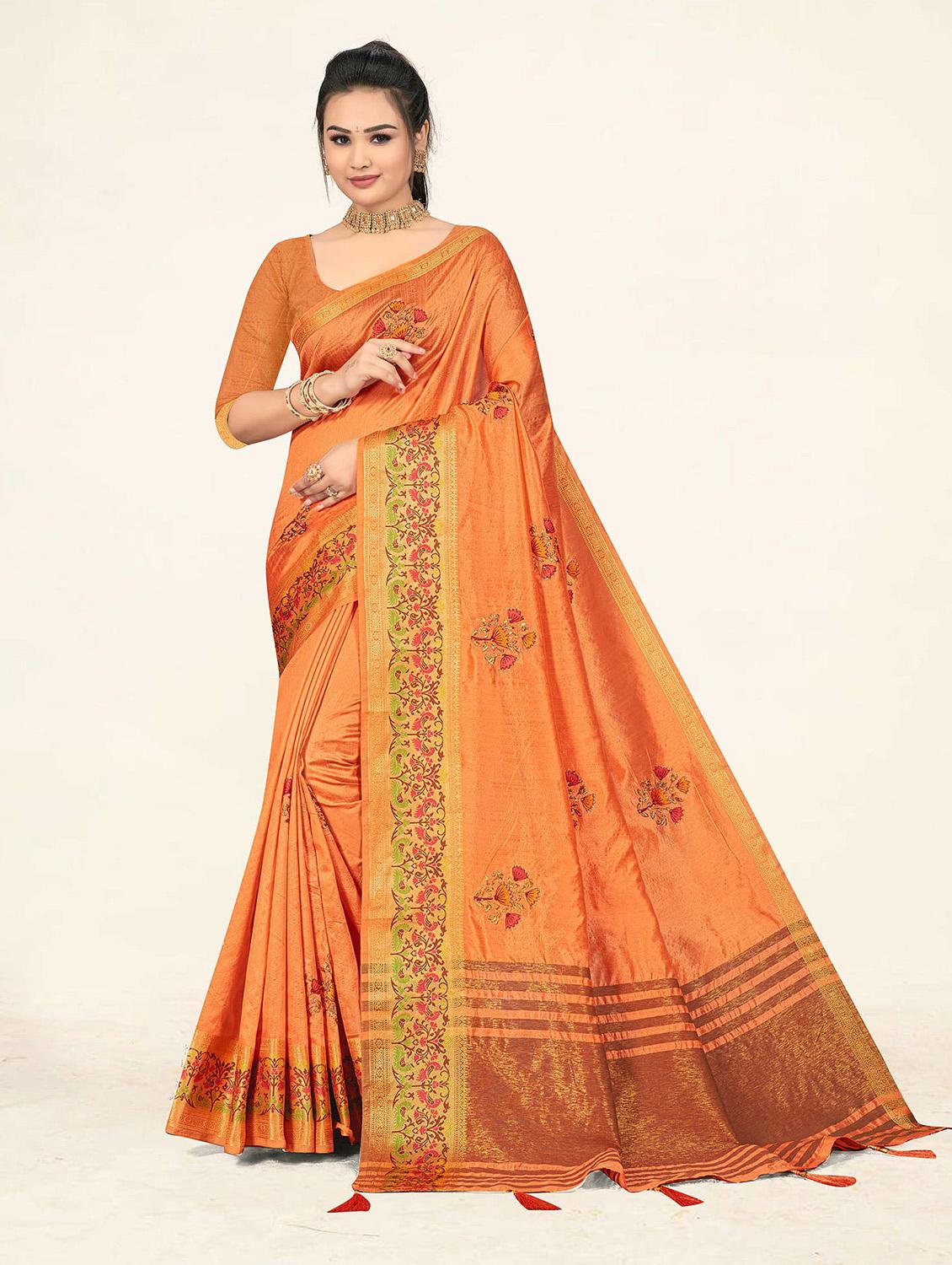 women's embroidered saree with blouse - 19304713 - Zoom Image - 0