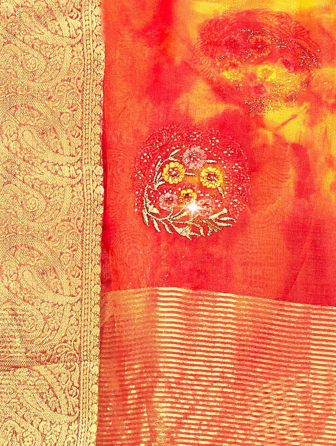 self design printed woven saree - 19304725 - Standard Image - 5